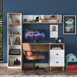 Hanah Home Escritorio de Estudio HA115 - 2642 Nogal y Blanco